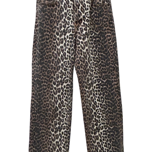 GANNI	 Leopard Printed Izey Jeans - Picture 1 of 8
